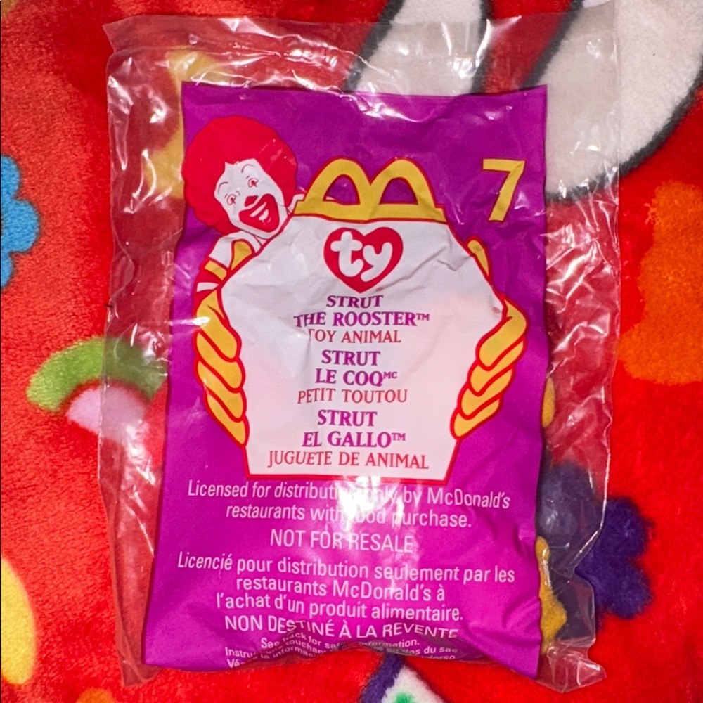 Ty Strut the Rooster teenie beanie babies plush toy NEW IN BAG QUICK SHIP